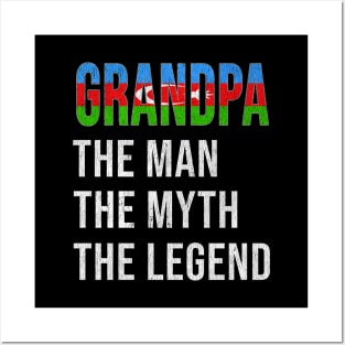 Grand Father Azerbaijani Grandpa The Man The Myth The Legend - Gift for Azerbaijani Dad With Roots From  Azerbaijan Posters and Art